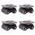 Ackwheel 4 Pcs 25 mm TPR Mini Moving Six Castor Wheel , 175 Kg Load Capacity,14 Gauge Steel Plate & 30 mm Overall Height