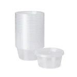HORECA 100Pcs, 50ml Chutney Container with Lid | Microwave Safe & Reusable | For Sauce, Masala, Pickle and Tiffin Use