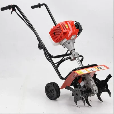 Gramstrong 2 Stroke 52 CC Mini Power Tiller | Rotary Weeder with Top Engine