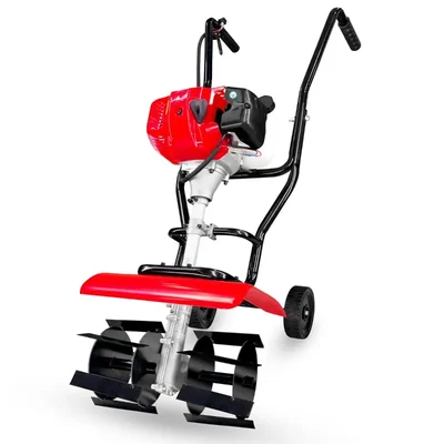 Heavy Duty 2 Stroke 52 CC Mini Power Tiller / Weeder With Premium Cross Tilling Blade