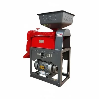 Agrobest 6N40 Mini Rice Mill Machine With 3HP Motor and Capacity of 100-120 Kg/hr (Chrome Outlet)