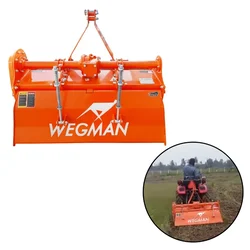 Wegman Mini Rotavator 3.5 Feet with 20 Blades Efficient for Soil Preparation Suitable for 12 to 28 HP Mini Tractors