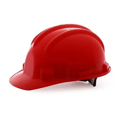 Minsales Ratchet Safety Helmet - Red Colour, Hard Hat For Construction and Industrial Work