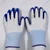 Minsales 10 Pair Safety Gloves - Blue & White, Nylon, Cut Resistant, for Industrial Use
