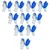 Minsales 10 Pair Safety Gloves - Blue & White, Nylon, Cut Resistant, for Industrial Use