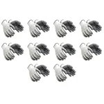 Minsales 10 Pair Safety Gloves 13 Guage, Cut-Resistant, Nitrile Coated, Free Size, for Industrial Use