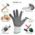 Minsales 10 Pair Safety Gloves 13 Guage, Cut-Resistant, Nitrile Coated, Free Size, for Industrial Use