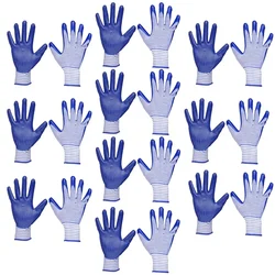 Minsales 10 Pair Safety Gloves - Cut Protection, Nitrile Coating, Full Fingered for Industrial Use