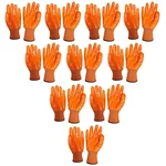 MInsales 10 Pair Safety Gloves - Cut Resistant, Three Fourth Full Smooth, PVC Coated