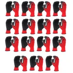 Minsales 15 Pair Safety Gloves - Nylon Latex Coated, Firm Grip, Cut Resistant for Industrial Safety Work