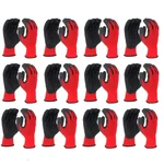 Minsales 12 Pair Safety Gloves - Nylon Latex Coated, Firm Grip, Cut Resistant for Industrial Safety Work