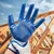 Minsales 5 Pair Safety Gloves - Blue & White, Nylon, Cut Resistant, for Industrial Use