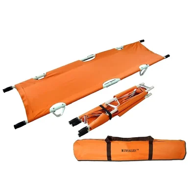 Minsales Foldable Soft Stretcher - With Handle & Carrying Case & Carry Bag(Color-Orange)