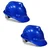 Gravitech Pack of 2, 6, 20 Blue HDPE Safety Helmet Pin Lock Type Adjustment for Industrial Use (STRONG CAP-P)(Pack-2 pc)