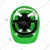 Gravitech Pack of 3 Green HDPE Safety Helmet Pin Lock Type Adjustment for Industrial Use (STRONG CAP-P)