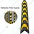 Minsales 1000 mm Pack of 2 Parking Safety Pillar - Rubber, Corner Bounce Shape, With Yellow Reflective Tape