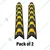 Minsales 1000 mm Pack of 2 Parking Safety Pillar - Rubber, Corner Bounce Shape, With Yellow Reflective Tape