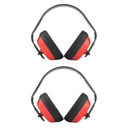 Minsales pack of 2 Earmuff - Hearing Protection 21 dB, Class A, Red & Black Colour, Free Size