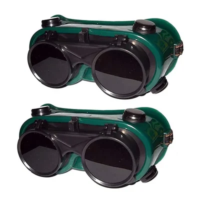 Minsales Pack of 2 Welding Goggles - Flip-up Filter Poly-carbonated Lens