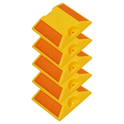 Minsales Pack of 5 Road Reflector - Orange, Plastic, Visible Distance 300 meter