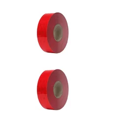 Minsales Red Reflective Tape - 2 Inch x 40 Meter, Radium, Water Proof ( Pack of 2 )