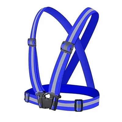 Minsales Reflective Jacket/Vest Cross Belt - Nylon, V-Neck, Unisex-Adult Blue(Pack-1 Pcs )