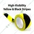 Minsales Yellow and Black Reflective Tape - 2 Inch x 5 Meter, Radium, Water Proof ( Pack Of 2 )