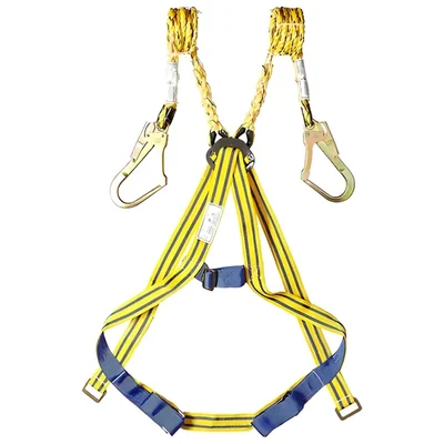Minsales Safety Belt Harness - With Adjustable Scaffolding Double Lanyard Hook for Full Body Fall Protection