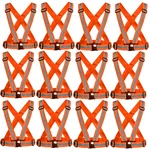 Minsales Reflective Jacket/Vest Belt - Nylon, V-Neck, Unisex-Adult Orange ( Pack of 5 )