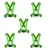 Minsales Reflective Jacket/Vest Belt - Nylon, V-Neck, Unisex-Adult(Color-Green) (PACK OF 5)
