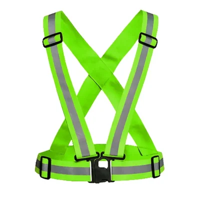 Minsales Reflective Jacket/Vest Belt - Nylon, V-Neck, Unisex-Adult(Color-Green) (Pack-1 Pcs)