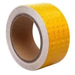 Minsales Yellow 40 Meter 50 MM Reflective Tape, Radium, Water Proof