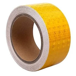 Minsales Yellow 40 Meter 50 MM Reflective Tape, Radium, Water Proof