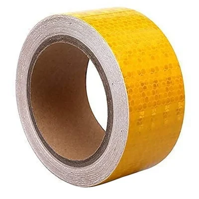 Minsales Yellow 50 Meter 50 MM Reflective Tape, Radium, Water Proof