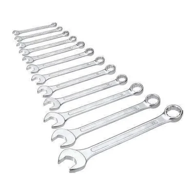 Jhalani 14/012 M Mirror Finish Chrome Plated Combination Spanners 12 Pcs Set (6 to 14,17,19,22 mm)