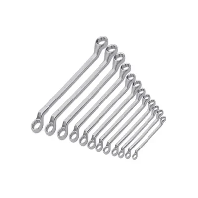 Mirror Finish Double Ring Elliptical 12 Pcs Spanners Set