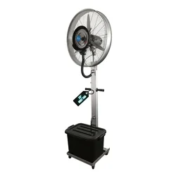 Sky Blue 26 inch Mist Fan of 6.5 feet Height with 100% Copper Winding Motor for Commercial/Domestic Use