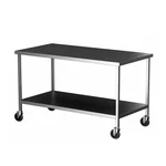 Aayas InternationalL Food Prep and Commercial Kitchen Work Table with Under Shelf Caster Wheels (44x24x34 Inches)