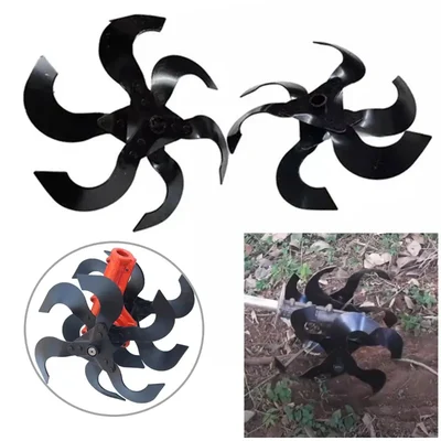 Heavy Duty Model 6 Tiller / Ditcher Blade Set Tiller Attachment of Brush Cutter