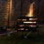 24 Inch Rustic Corten Steel Fire Pit, Modern Cube Fire Bowl for Garden Bonfire Patio and Backyard Heating