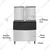 Elanpro EIM 1001 Modular Ice Machine without Bin of 909 kg/24 Hour Capacity for Restaurant Business