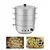 Aluminum 14 inch Electric Operated 3 Tier Momo Steamer with Tap, Rice, Corn Steamer For Commercial Use