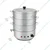 Aluminum 11 inch Electric Operated 3 Tier Momo Steamer With Tap, Rice, Corn Steamer For Commercial Use