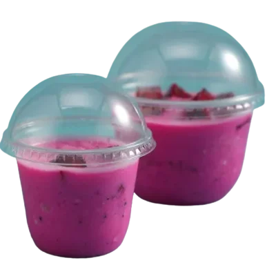 250ml Mousse Cup with Dome Lid for Desserts, Ice Cream, Curd Packaging & Takeaway(Pack-50 Pcs)