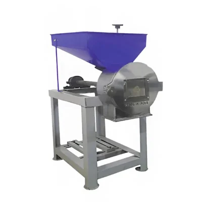 AMAR 2HP MS Single Chamber Pulverizer Machine with 4 Blade Cutter & 15-20 kg/hr Capacity for Commercial Spice Grinding