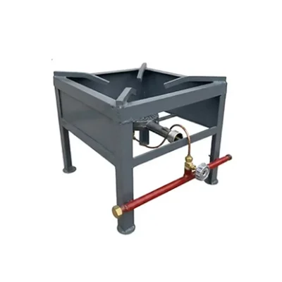 COCS 14 x 14 x 13 Inch MS Heavy Duty Single Burner Gas Stove (Grey) for Catering Service & Restaurants