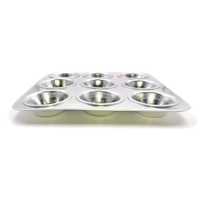  Aluminium Muffin Bakeware Tray 9 cavity for Muffins, Cupcakes and more(Pack-1 pcs)
