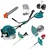 GRAMSTRONG 5 In 1 Multi-Attachment 2 Stroke 52 cc Sidepack Premium Brush Cutter with Flat Tiller and Chainsaw Attachment