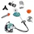 GRAMSTRONG 4 Stroke Grass Cutter With 5 Attachments of Chainsaw, Cross Tiller, 3T Blade, TCT Blade, Nylon Trimmer
