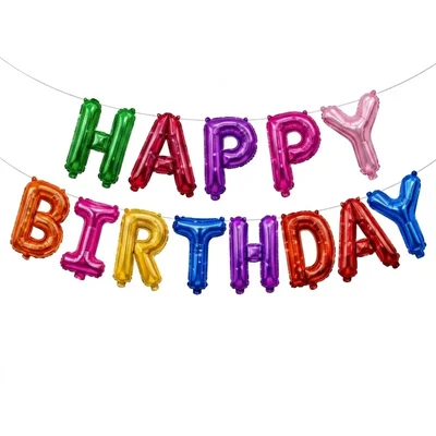 Pack of 10,20,50,70,100 Multi Color Happy Birthday Foil Balloon, Birthday Party Decoration Air Helium Compatible(Pack-10 pcs)